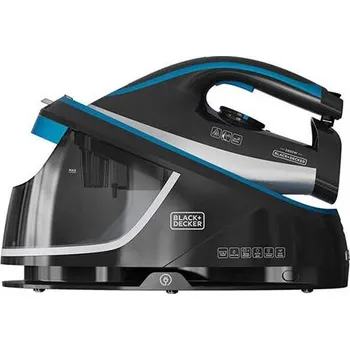 Žehlička Parní stanice Black+Decker, BXSS2401, parní ráz 200 g/min., parní výkon 120 g/min, keramický povrch, objem 1.5 l, 2400 W