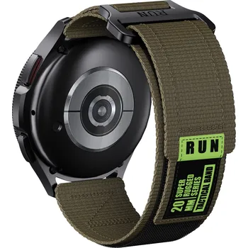 Řemínek na hodinky Enem Runcool nylonový rychloupínací řemínek 22mm - Army Green IR-AWGW-0357
