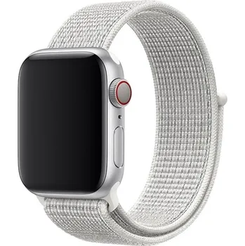 Řemínek na hodinky AW Nylonový řemínek na Apple Watch na suchý zip - Bílý Šířka uchycení řemínku: 38/40/41/42mm, Barva: Bílý IR-AWNL002