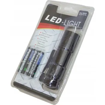 Svítilna Kovová svítilna s popruhem, model R3×3, 8 LED, 3 baterie, různé barvy (mix barev).