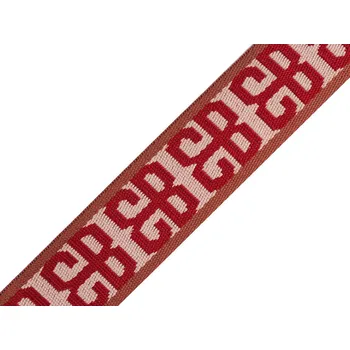Oboustranný popruh šíře 38 mm, barva 3 červená