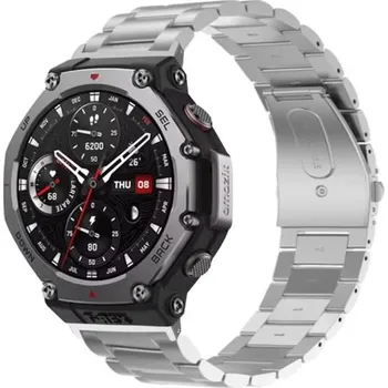 Ostatní příslušenství k chytrým hodinkám eses Kovový řemínek pro Amazfit T-Rex 3 - Stříbrný