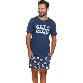Pánské pyžamo Pánské krátké pyžamo Doctor Nap PM.7204 XXL Modrá