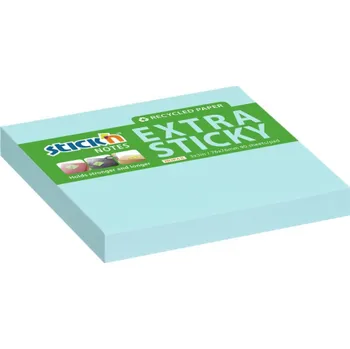 Samolepící bloček Samolepicí bločky Stick´n by Hopax Extra Sticky - 76 x 76 mm / 90 lístků / pastelově modrá