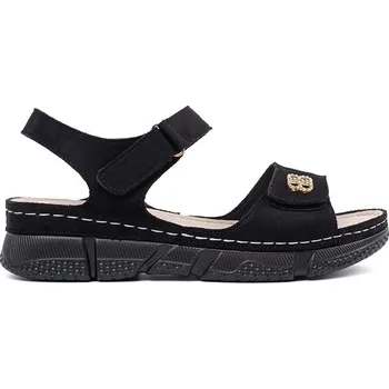 Dámské sandále Goodin Luxusní dámské sandály černé bez podpatku 41