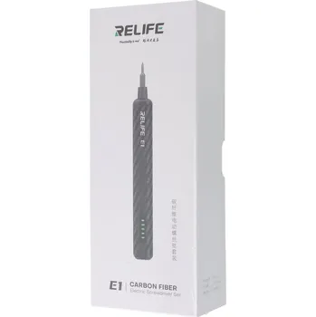 Šroubovák Elektrický aku šroubovák RELIFE E1 Carbon Fiber s 12 ocelovými bity S2
