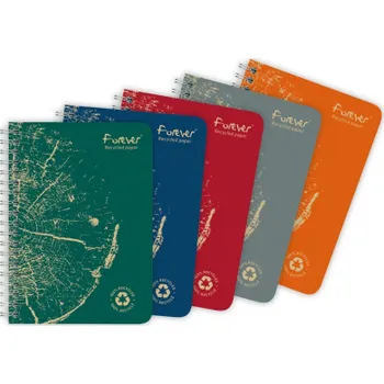 Blok kroužkový Clairefontaine forever A6 - linka / 60 listů / mix barev