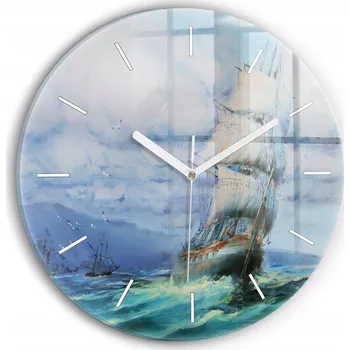 Hodiny Nástěnné hodiny Wallfluente modré 30 cm