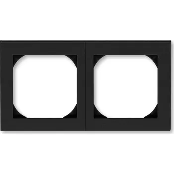 vypínač Rámeček dvojnásobný, s otvorem 55×55 ABB Levit M 3901H-A05520 63 onyx / kouřová černá