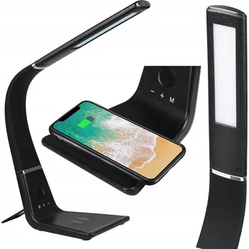 Lampička LED stolní lampička s indukční nabíječkou Qi, DOTYKOVÁ