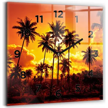 Hodiny Nástěnné hodiny Wallfluent oranžové 30 cm