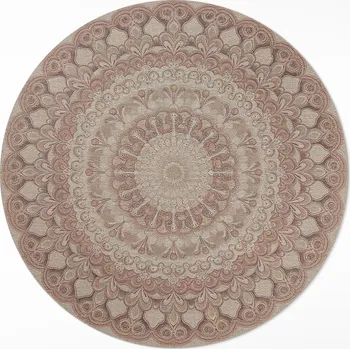 Koberec Stylový vinylový Kulatý S Potiskem Koberec ⌀ 80 cm Geometrická dokonalost