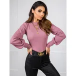 Dámská tmavě růžová halenka s balonovými rukávy RV-BZ-5223.15-dark pink 35 Velikost: XL