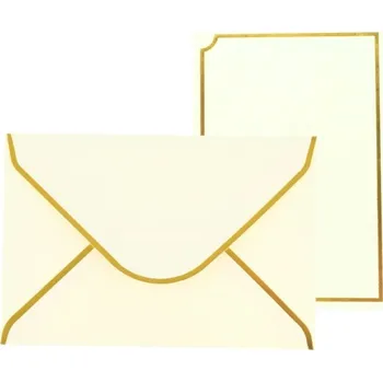 Obálka Obálky s kartičkou 10,8x15,8cm, 5ks krémová