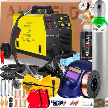 Svářečka INVERTOROVÁ SVÁŘEČKA MAGNUM MIG MMA 170W MMA 230V 160A MĚKKÉ PÁJENÍ FLUX