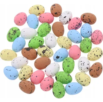 Velikonoční dekorace VAJÍČKO STYROPOROVÁ VEJCE S TEČKAMI 42KS 2,5CM