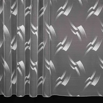 Záclona Žakárová záclona 510, celoplošný vzor, šmouhy, s olůvkem, bílá, výška 145cm (v metráži)