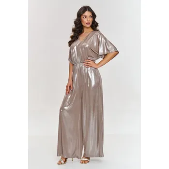 Dámský overall Metalický overal s výstřihem do V M884 Barva: Hnědá, Velikost: XL