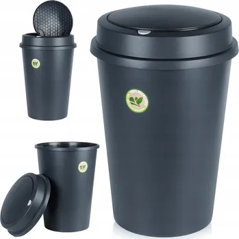 Odpadkový koš Odpadkový koš plastový uzavíratelný do kanceláře, koupelny, kuchyně 47L