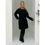 Módní dámský kabát CLR038 Barva: Černá, Velikost: S