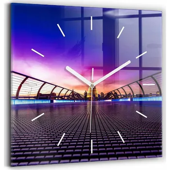 Hodiny Nástěnné hodiny Wallfluent modré 30 cm