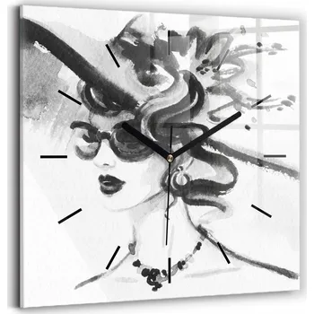 Hodiny Nástěnné hodiny Wallfluent černé 30 cm