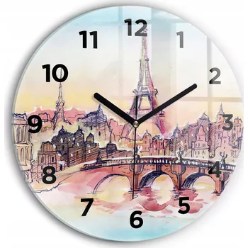 Hodiny Nástěnné hodiny Wallfluente modré 30 cm