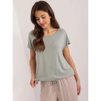 Dámské tričko Šedé volné triko s kulatým výstřihem D12100R02646A-grey Velikost: S