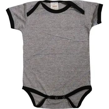 Kojenecký body FARMERS® Dětské body krátký rukáv BAMBUS šedé melé Velikost: 80