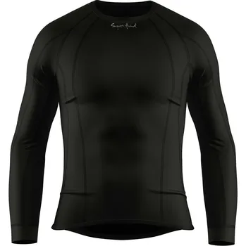 Pánské funkční triko dlouhý rukáv černá BambooHeavy - Černá / L