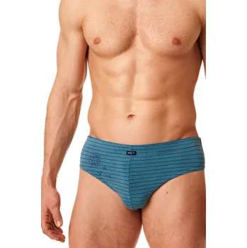 Slipy Pánské slipy 2 PACK MPP 396 B22 Modrá/šedá - Key modro-šedá L