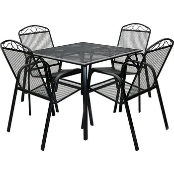 Zahradní sestava ROJAPLAST Set zahradního nábytku ZWMT-90 zahradní stůl 1 + 4 zahradní židle ZWMC-31