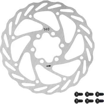 Brzda na kolo Force Kotouč brzdový Force-4 140 mm, 6 děr, stříbrný