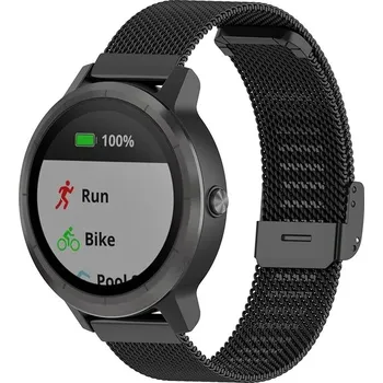 Řemínek na hodinky Enem Milánský tah - rychloupínací řemínek 18mm - Černý IR-AWGW-0351