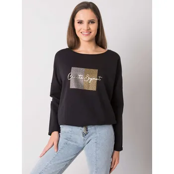 Černé dámské tričko s potiskem RV-BZ-7326.70P-black Velikost: S/M