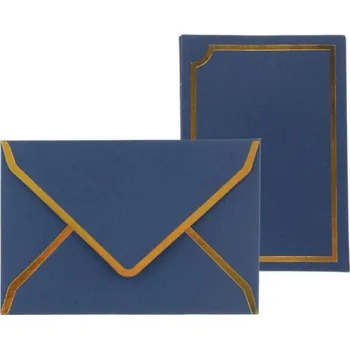 Obálka Obálky s kartičkou 7,5x11cm, 5ks královská modrá