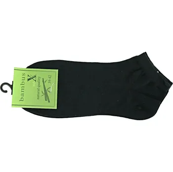 SOX Pánské bambusové kotníkové ponožky černé B02 Velikost: 43 - 46