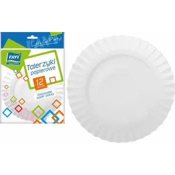 Talíř Papírové talířky průměr 18 CM 12 kusů