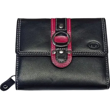 Deštník DD 1748-81 dámská kožená peněženka černá/červená