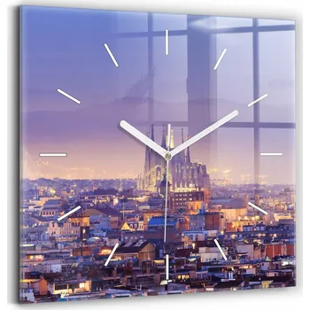 Hodiny Nástěnné hodiny Wallfluent fialové 30 cm