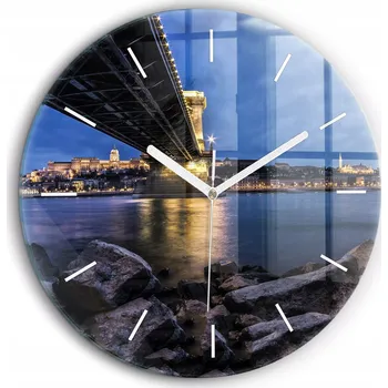 Hodiny Nástěnné hodiny Wallfluent modré 60 cm