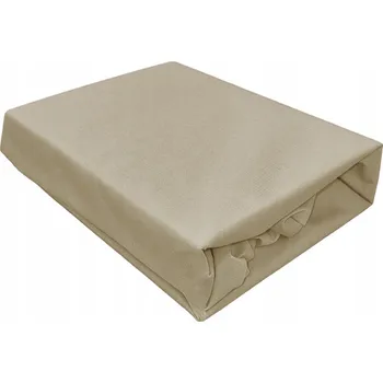 Prostěradlo PROSTĚRADLO S GUMOU BAVLNĚNÝ SATÉN 200X220 BÉŽOVÁ BARVA