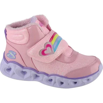 Dívčí obuv Pudrové dívčí svítící boty Skechers Heart Lights - Brilliant Rainbow 302669L-PKLV Velikost: 35