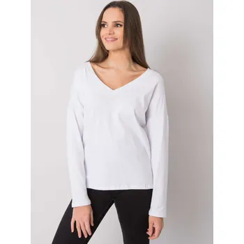 Bílé dámské tričko s výstřihem na zádech RV-BZ-7315.39X-white Velikost: L/XL