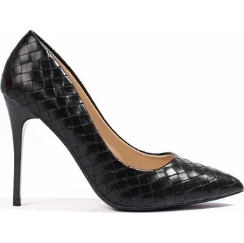 Dámské lodičky ČERNÉ MÓDNÍ LODIČKY NA JEHLOVÉM PODPATKU GD-FL350E-B Velikost: 39