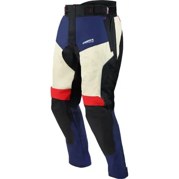 Moto kalhoty Kalhoty moto pánské MORENO textilní modré/červené/béžové XL