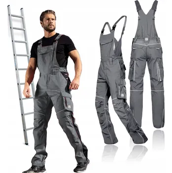 Pracovní oblečení Pracovní kalhoty s laclem ELASTICKÝ ROZKROK Ardon URBAN+ ŠEDÉ velikost 66