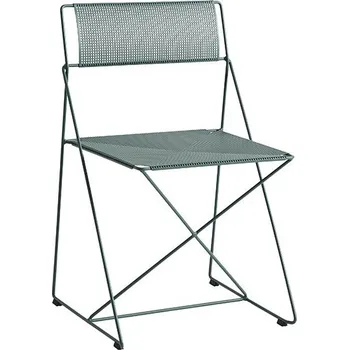 Jídelní židle Židle Hay X-Line Chair Outdoor šedozelená rám šedozelený