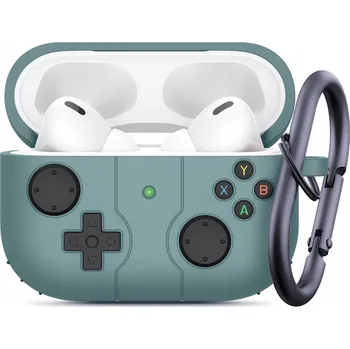 Pouzdro na mobilní telefon Pouzdro pro AirPods Pro/Pro 2 LED gamepad zelená, stylové