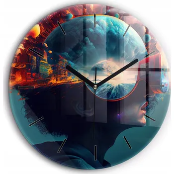 Hodiny Nástěnné hodiny Wallfluent modré 60 cm